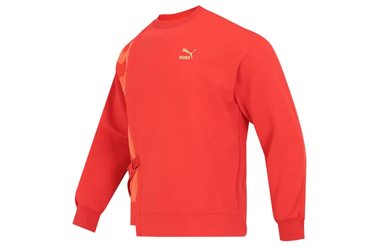 PUMA CNY Sweatshirts Men's Red Crew Neck Moderate Regular