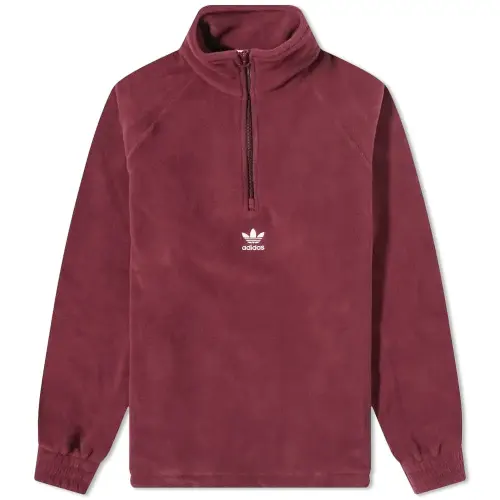 Adidas Originals Sweatshirts Men's Burgundy Stand Collar Thickened