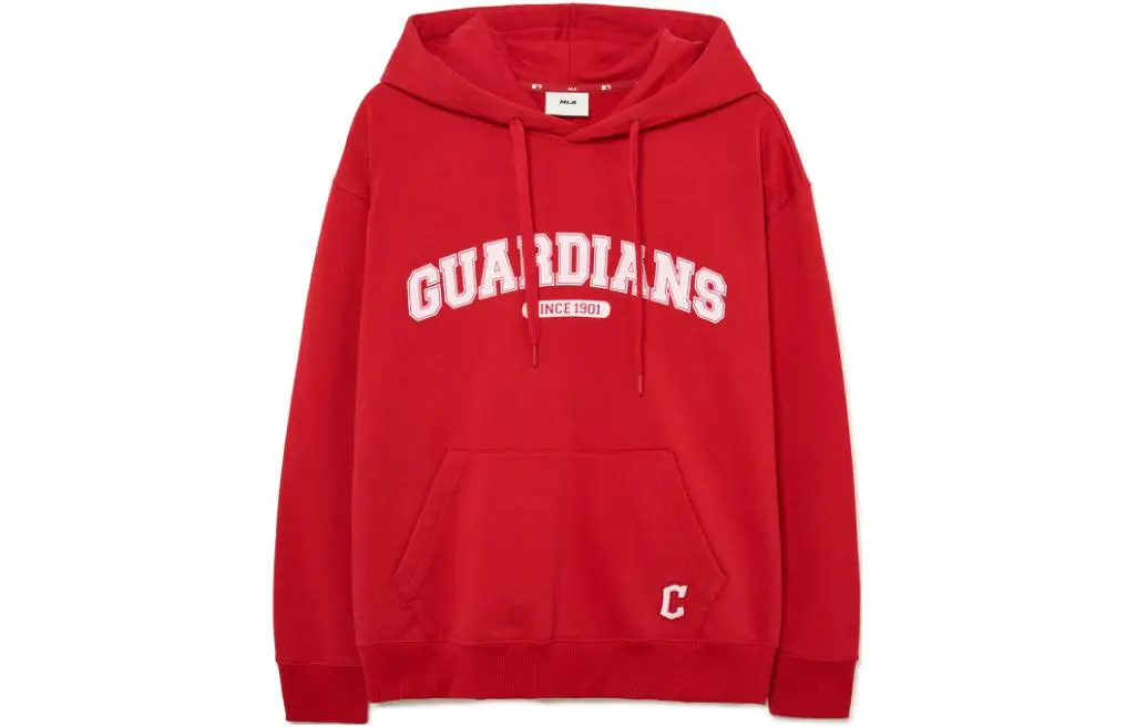 MLB Preppy Sweatshirts Unisex Red Hooded Moderate Regular