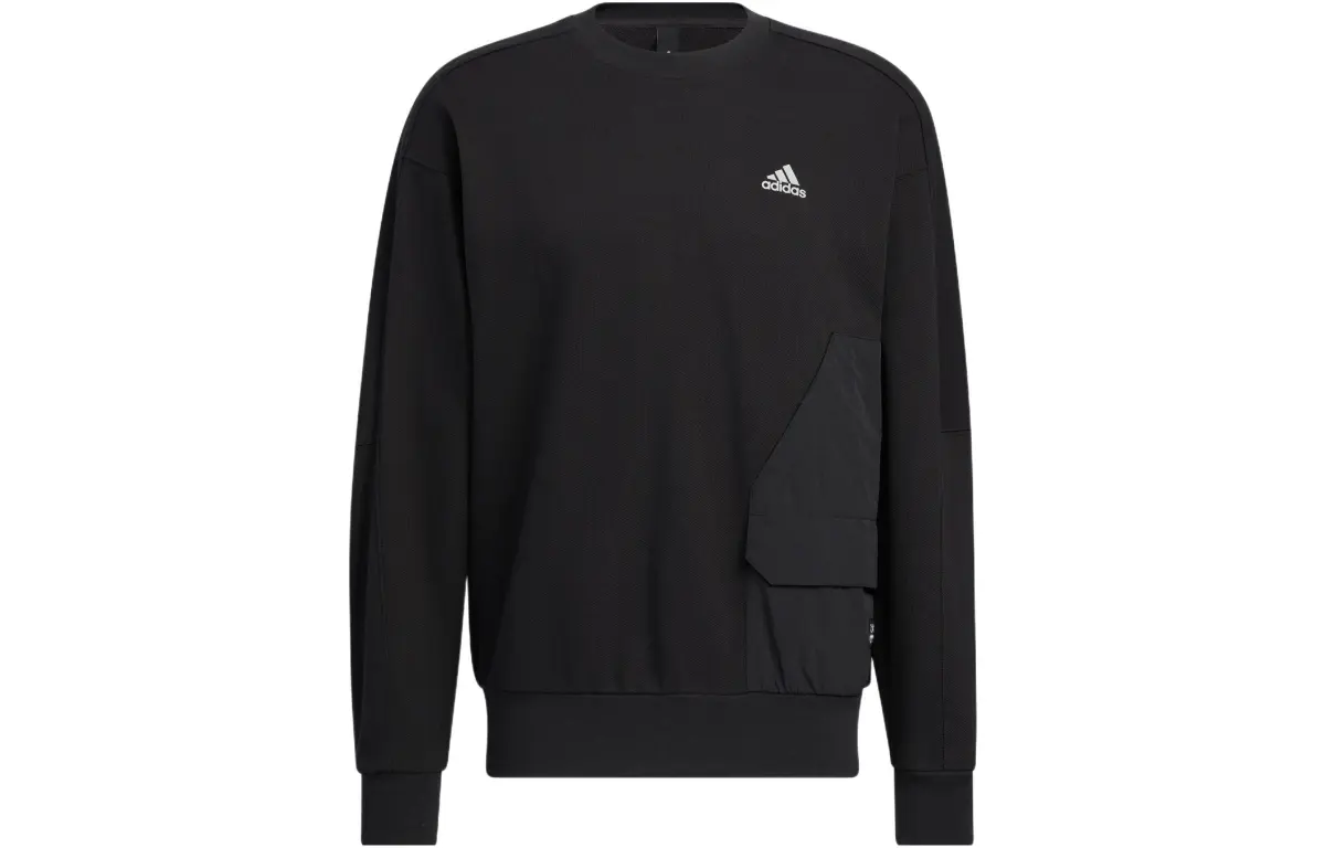 Adidas Sweatshirts Men's Black Crew Neck Moderate Other