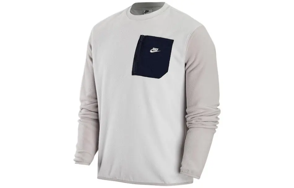 Nike Sweatshirts Men's Gray Crew Neck Moderate
