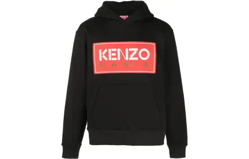KENZO Logo Patch Long-Sleeved Hoodie