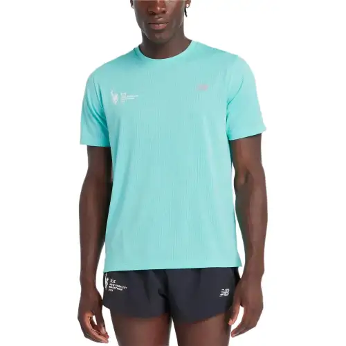 New Balance NYC Marathon Athletics T Shirt Men's Digital Jadeite