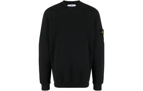 STONE ISLAND Sweatshirts Men's Black Crew Neck Moderate Other