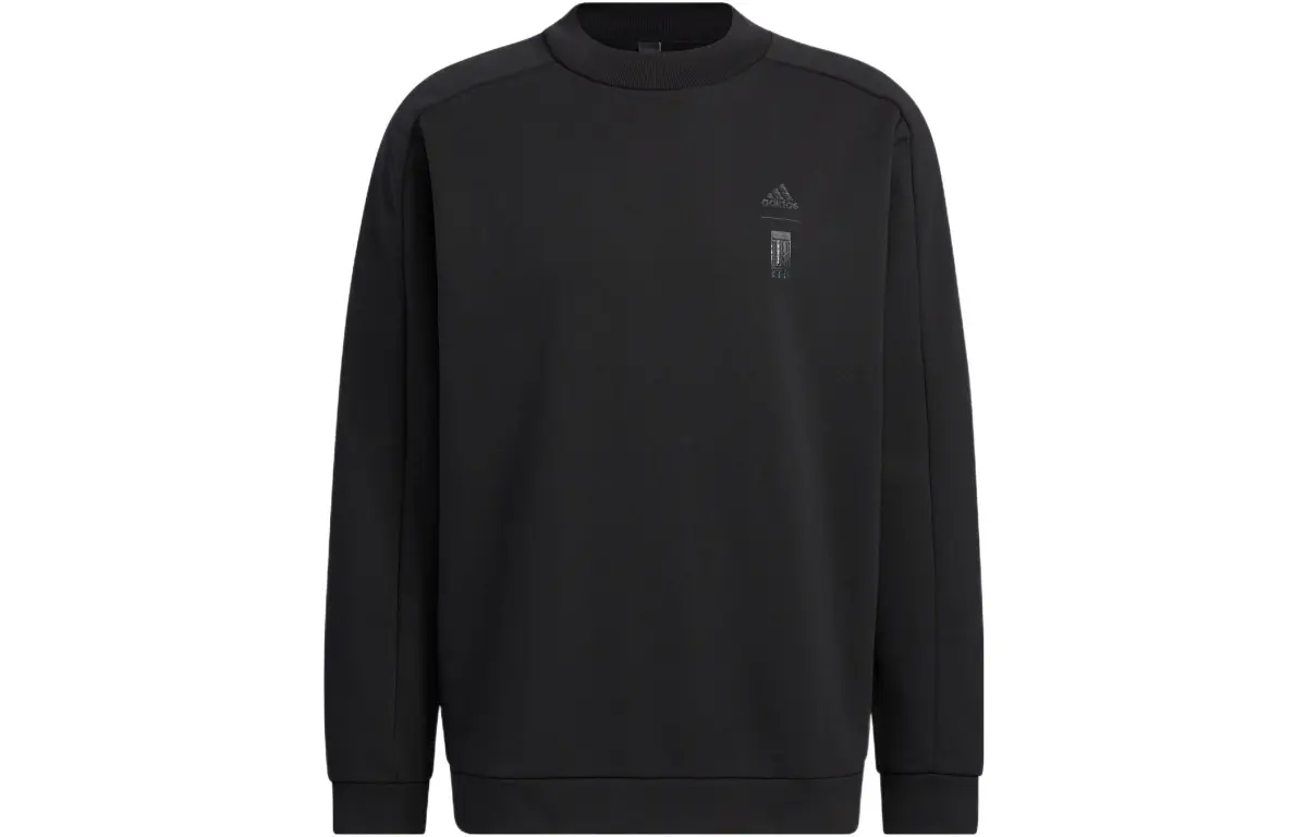 Adidas Sweatshirts Men's Black Crew Neck Moderate Regular