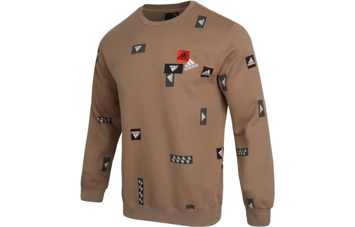 Adidas CNY Sweatshirts Men's Brown Crew Neck Thickened Regular