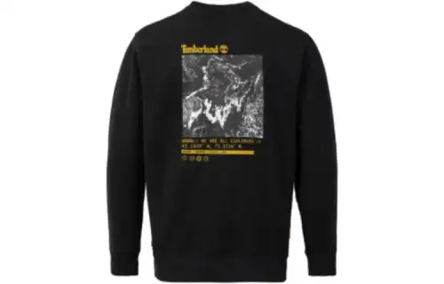 Timberland Sweatshirts Unisex Black Crew Neck Moderate Regular