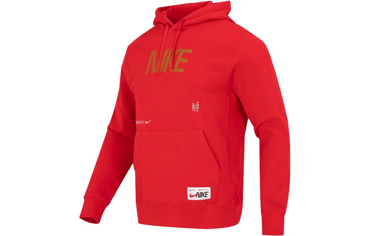 Nike Year Of The Rabbit CNY Collection Sportswear Letter Logo Print Knitted Fabric Fleece Lined Hooded Sweatshirt Men's