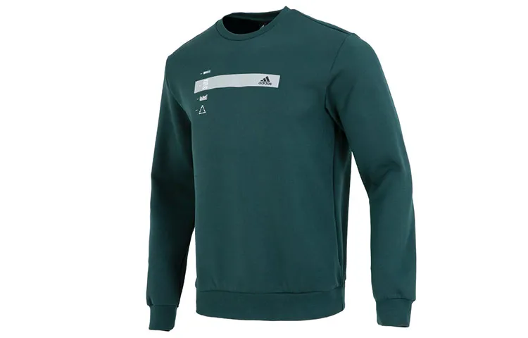 Adidas Sweatshirts Men's Green Crew Neck Moderate Other