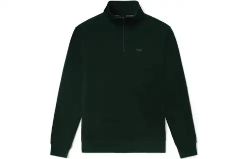 Vans Sweatshirts Unisex Green Stand Collar Thickened Mock Two Piece