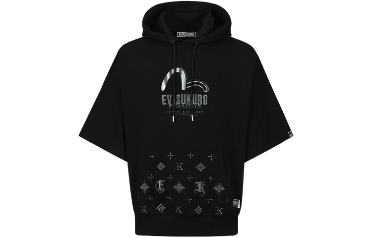 EVISU Sweatshirts Unisex Hooded Moderate Regular