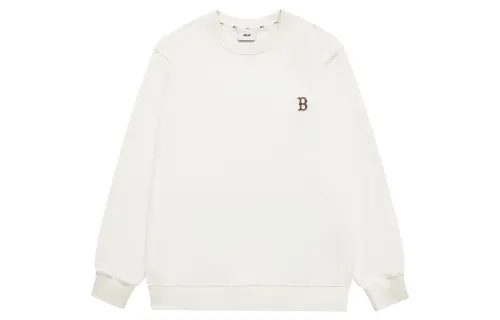MLB Sweatshirts Unisex White Crew Neck Moderate Regular