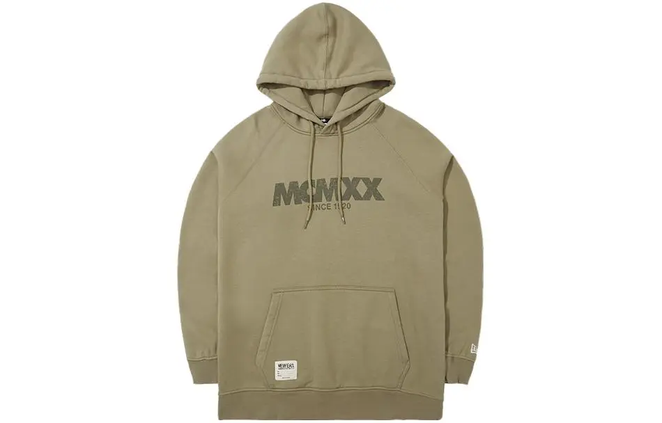 New Era Sweatshirts Unisex Green Hooded Thickened Regular