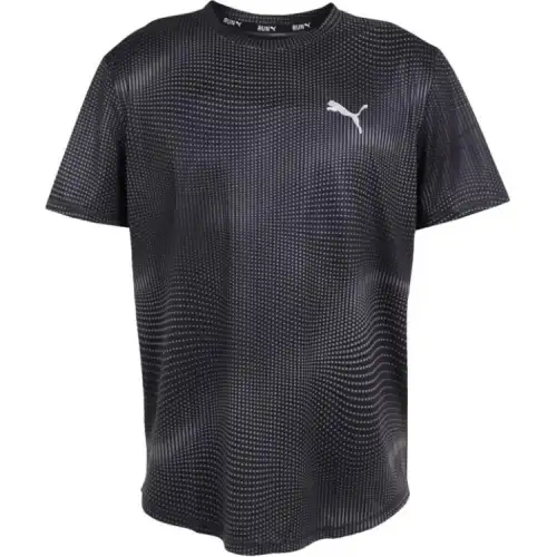 PUMA T Shirts Men's Black Crew Neck Moderate Straight Fit