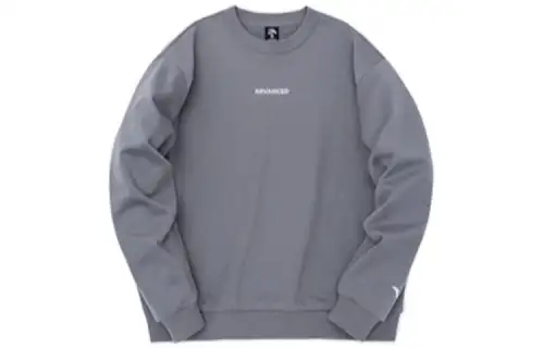 ANTA Sweatshirts Unisex Mist Gray Crew Neck Moderate