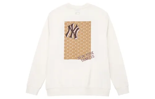 MLB New York Yankees Sweatshirts Unisex White Crew Neck Moderate Regular