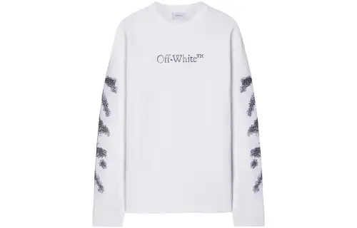 Off- Diag-stripe Embroidered Sweatshirt