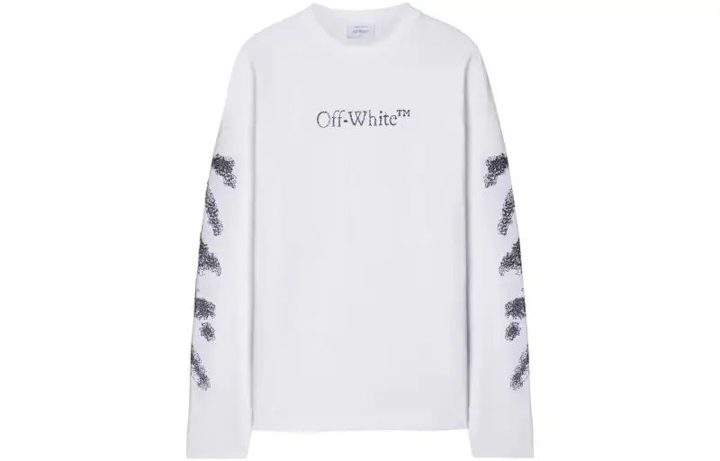 Off- Diag-stripe Embroidered Sweatshirt