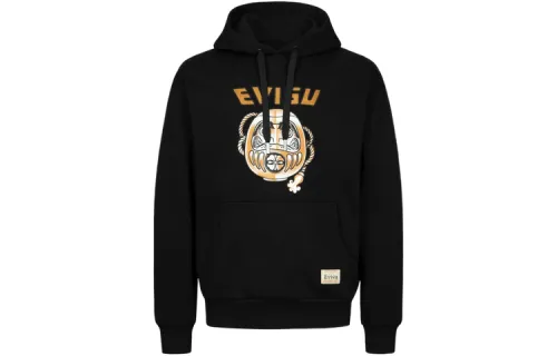 EVISU Sweatshirts Men's Black Hooded Moderate Other