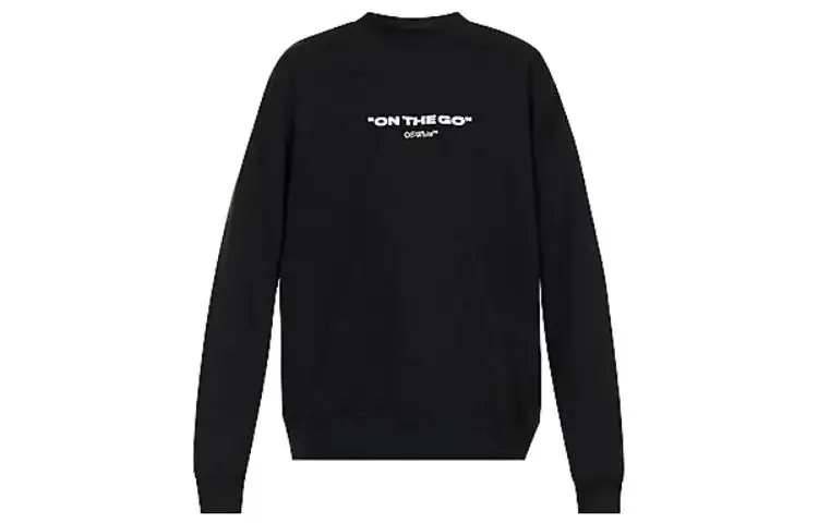 OFF WHITE Sweatshirts Men's Black Crew Neck Moderate Regular