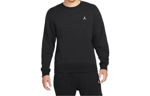Jordan Air Jordan Sweatshirts Men's Black Crew Neck Thickened Regular
