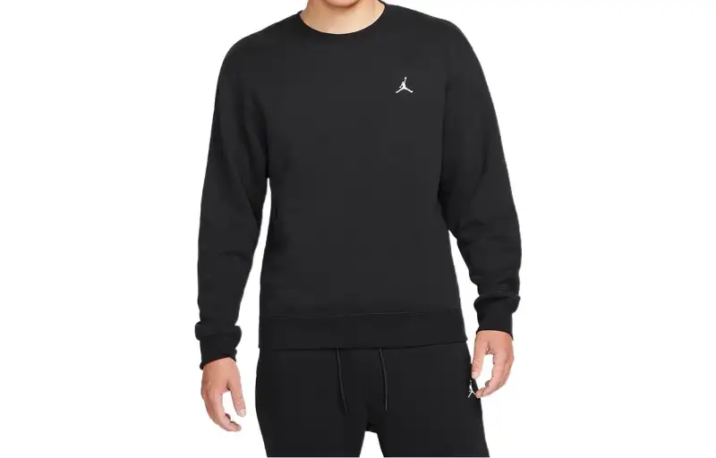 Jordan Air Jordan Sweatshirts Men's Black Crew Neck Thickened Regular
