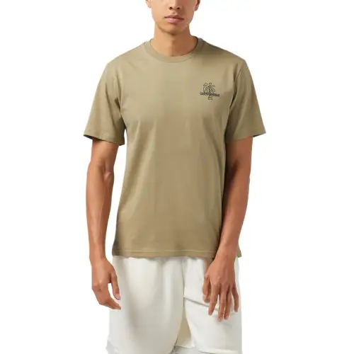 Converse T Shirts Men's Khaki Crew Neck Moderate Straight Fit