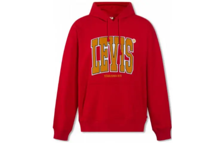 Levi's Sweatshirts Men's Red Hooded (Non-detachable) Moderate