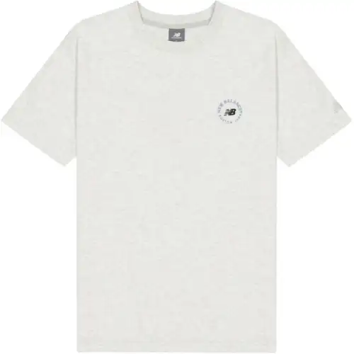 New Balance T Shirts Men's Gray Crew Neck Moderate