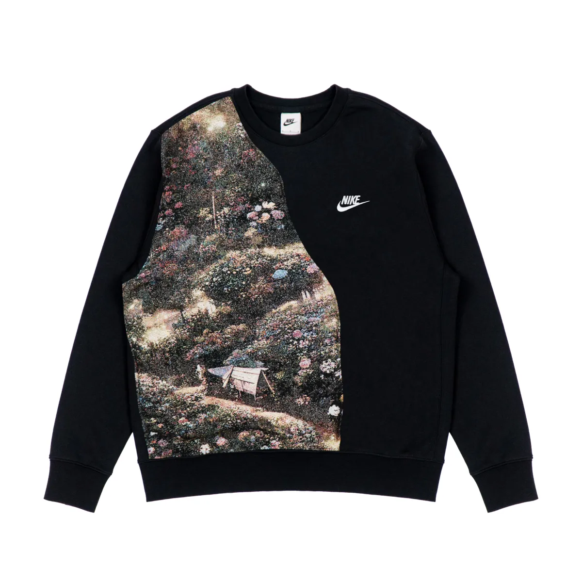 Nike Sweatshirts Unisex Black Crew Neck Moderate Straight Fit