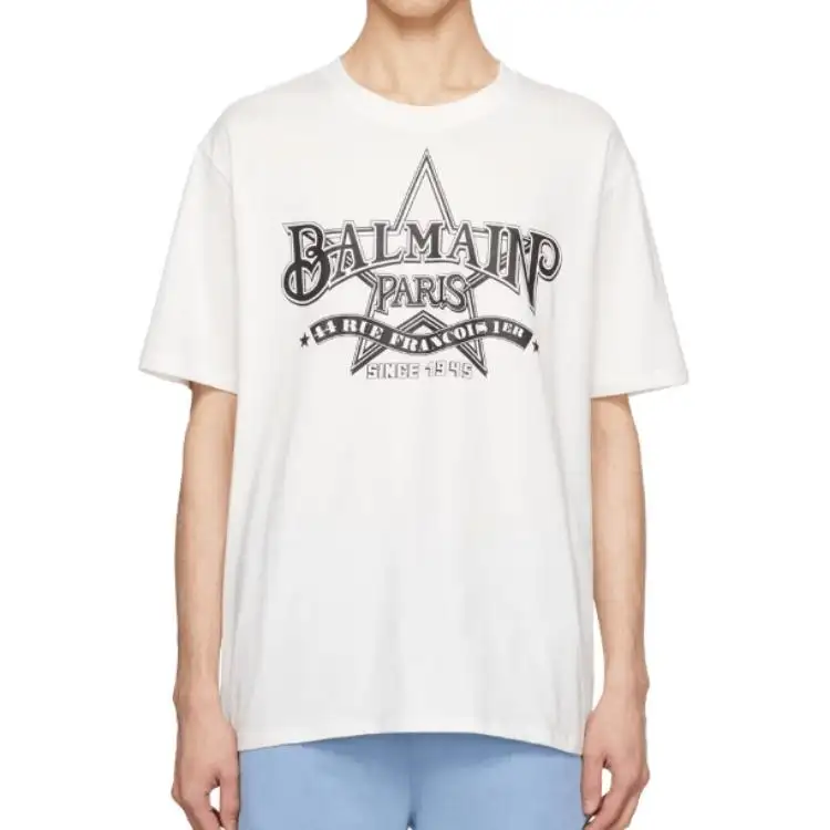 Vetements T Shirts Men's White Crew Neck Moderate Straight Fit