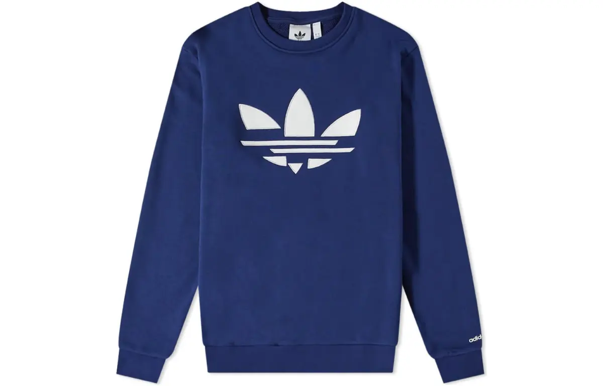 Adidas Originals Sweatshirts Men's Dark Blue Crew Neck Moderate Regular