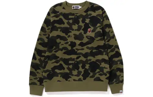 Bape 1st Camo Small Ape Head Crewneck