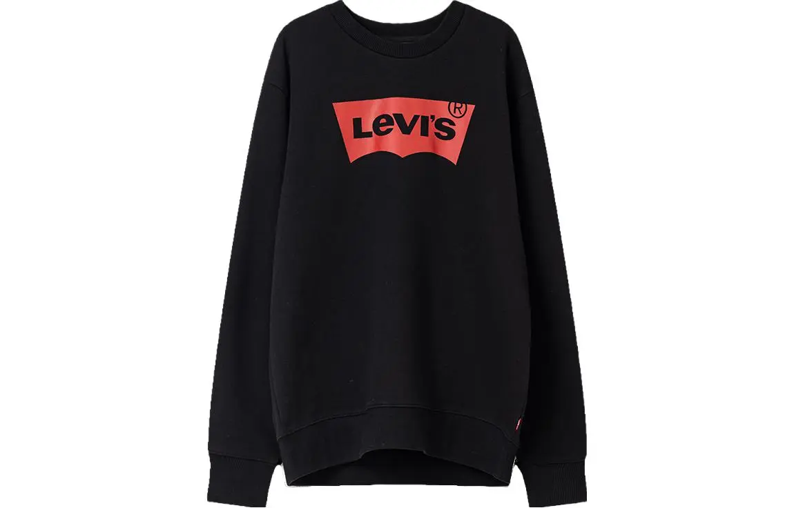 Levi's Sweatshirts Men's Black Crew Neck Moderate Regular