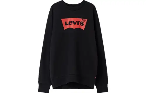 Levis Sweatshirts Men's Black Crew Neck Moderate Regular