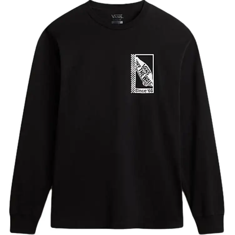 Vans T Shirts Men's Black Crew Neck Moderate Straight Fit