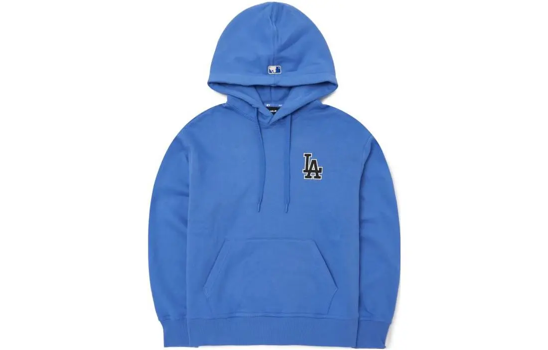 MLB Sweatshirts Unisex Blue Hooded (Non-detachable) Moderate Straight Fit