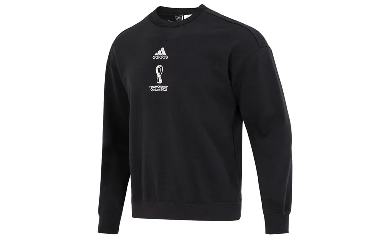 Adidas Sweatshirts Men's Black Crew Neck Moderate Regular