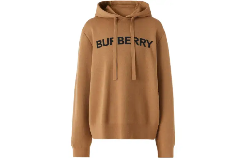 Burberry Logo Intarsia Wool cotton Oversized Hoodie