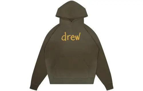Drew house Sweatshirts Unisex Olive Green Hooded Moderate Regular
