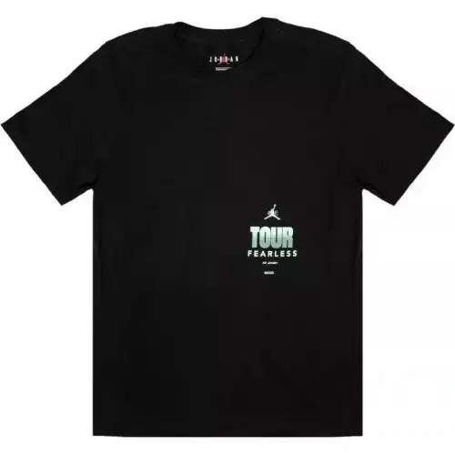 Jordan T Shirts Men's Black Crew Neck Moderate Straight Fit