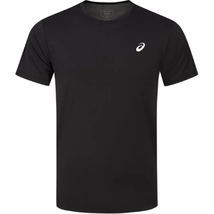 ASICS T-Shirts Men's Black Crew Neck Moderate