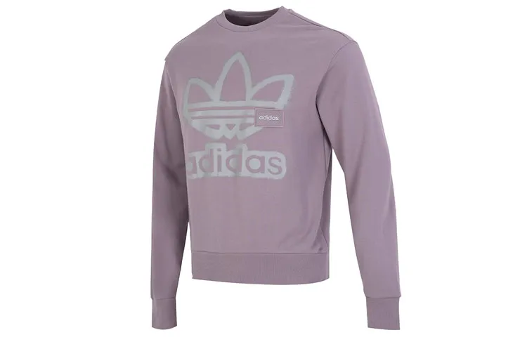 Adidas Originals Adi Color Sweatshirts Men's Purple Crew Neck Moderate Regular