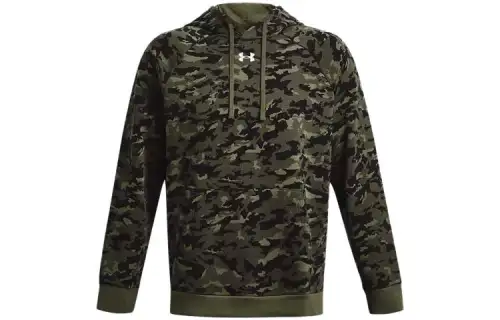 Under Armour Sweatshirts Men's Green Hooded Moderate Regular