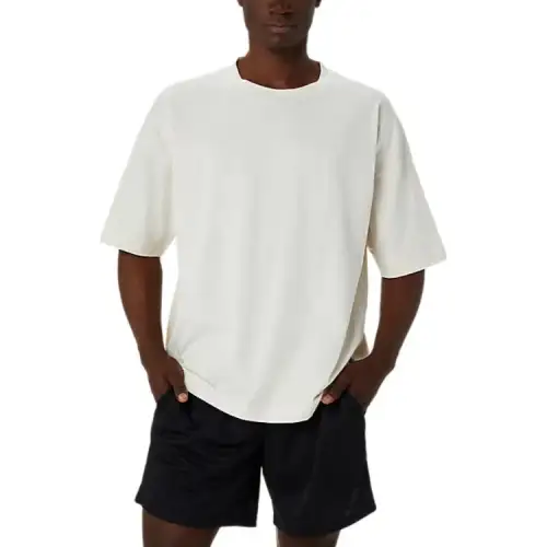 ASICS T Shirts Men's White Crew Neck Moderate