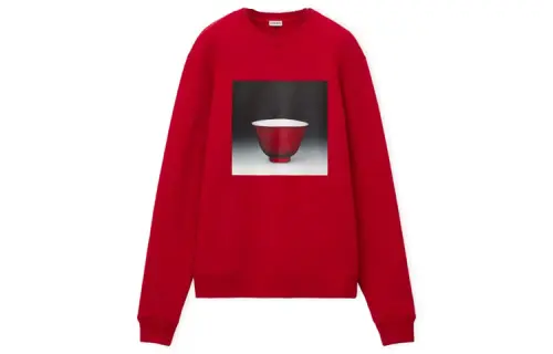 LOEWE Sweatshirts Unisex Red Crew Neck Moderate