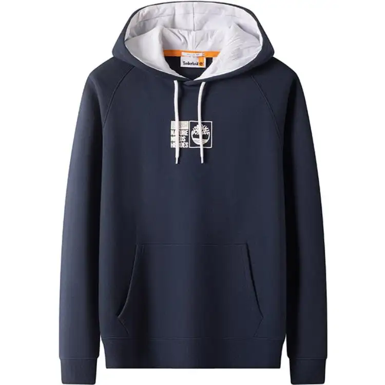 Timberland Sweatshirts Men's Navy Blue Hooded Moderate Regular