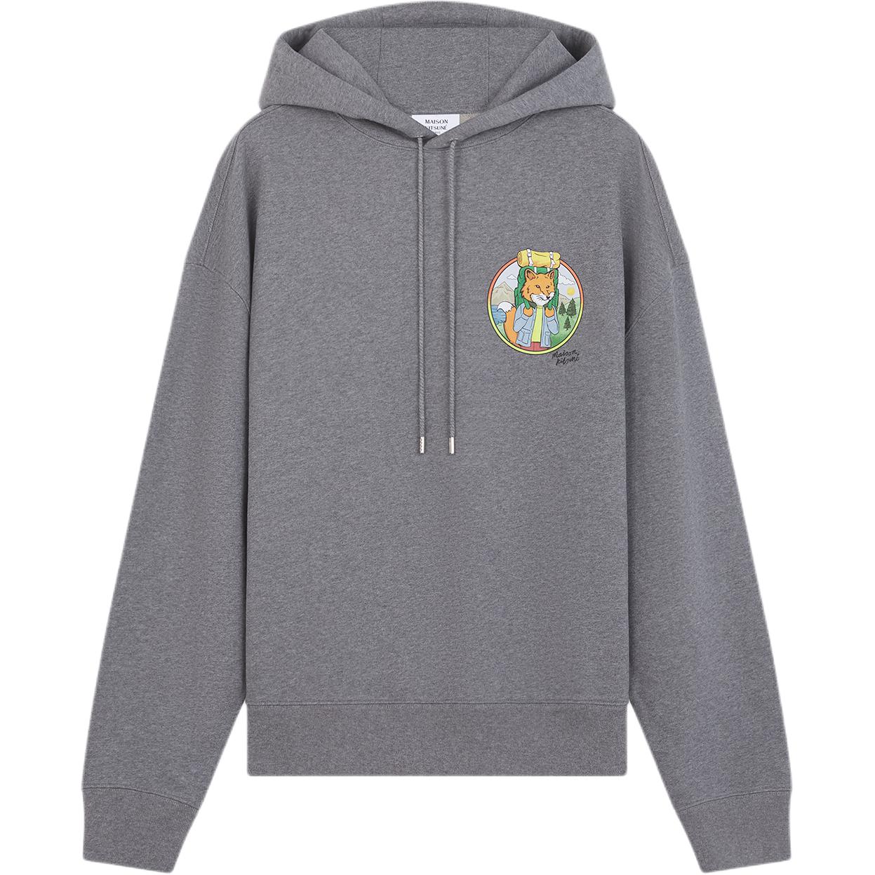 Мужское худи Maison Kitsune (серое)