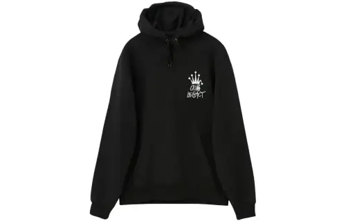 Stussy Sweatshirts Men's Black Hooded Moderate Regular