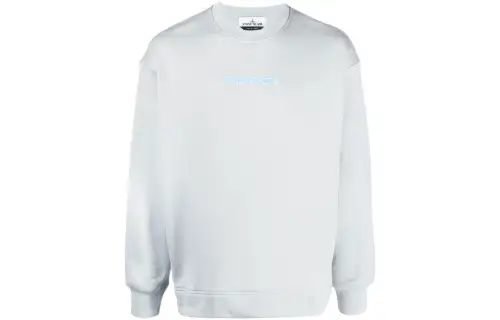STONE ISLAND Sweatshirts Men's Gray Crew Neck Moderate Regular